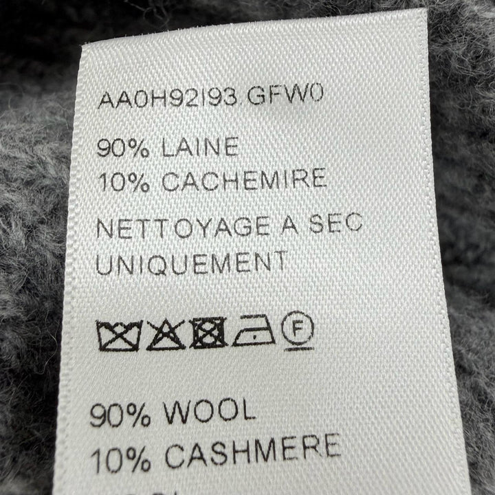 Great CELINE Knit cap logo beanie gray wool Women AA0H92193