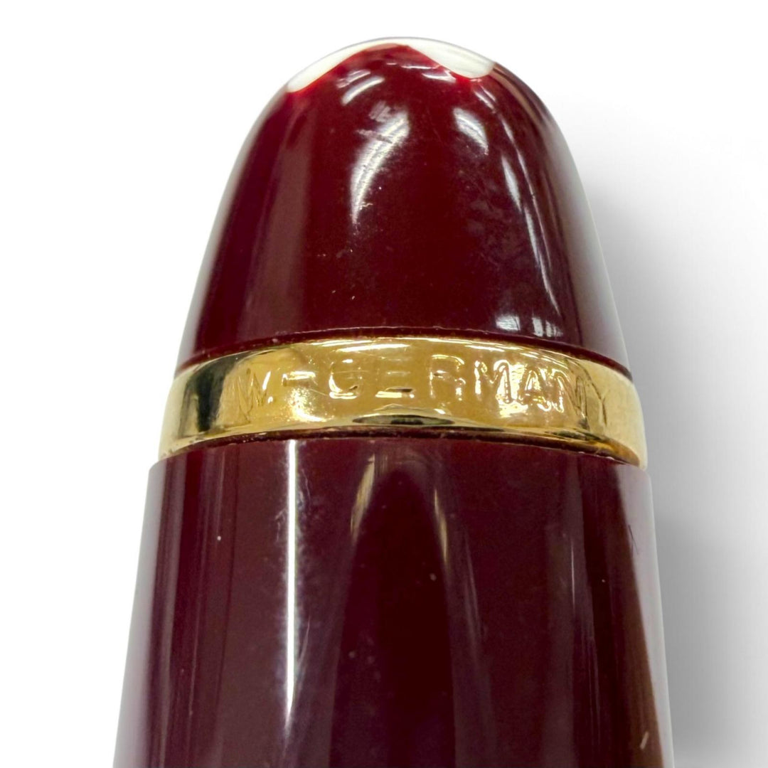 Great MONTBLANC fountain pen Meisterstück Classic white star Bordeaux 14K mens