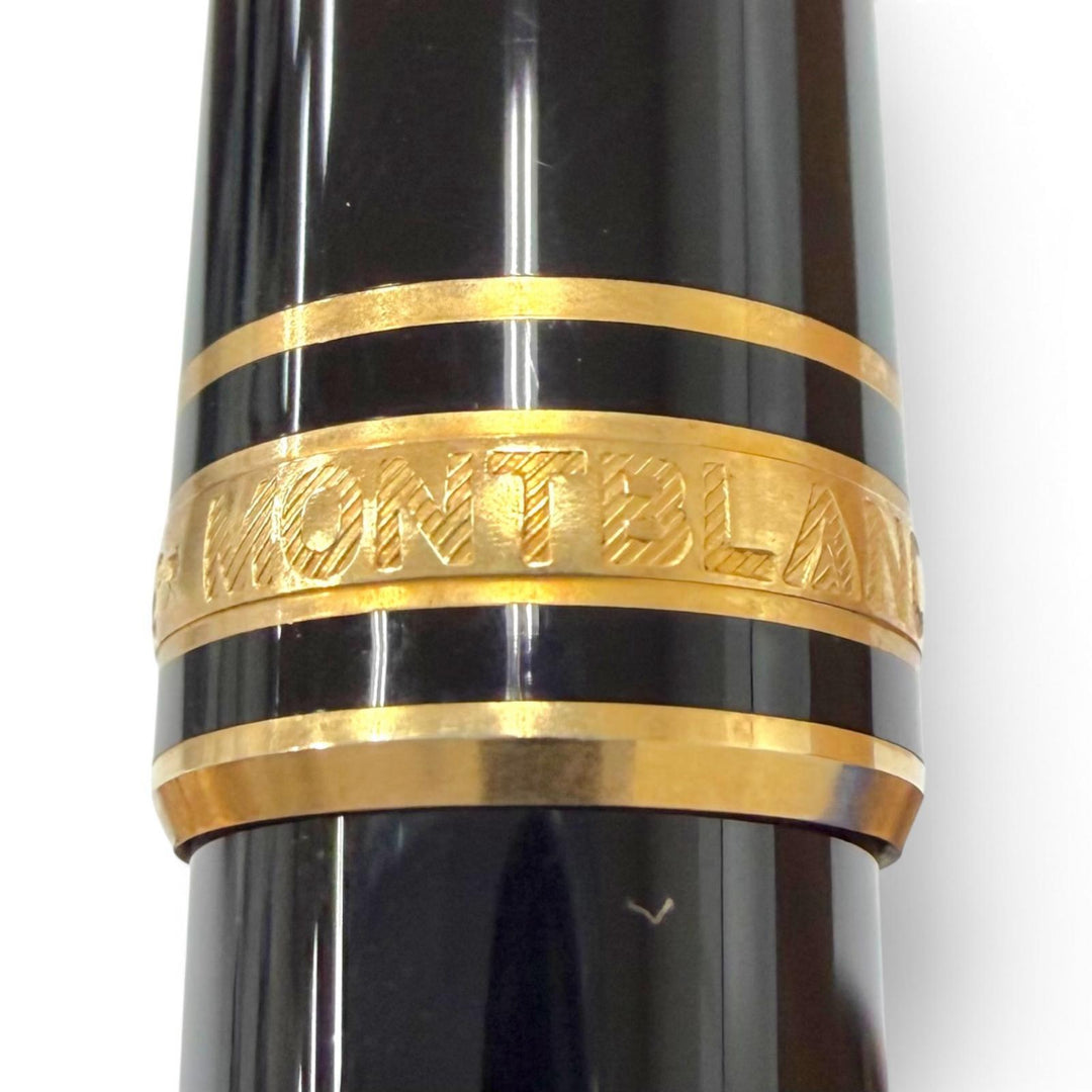 Excellent MONTBLANC fountain pen Meisterstück Classic Pix white star black 14K