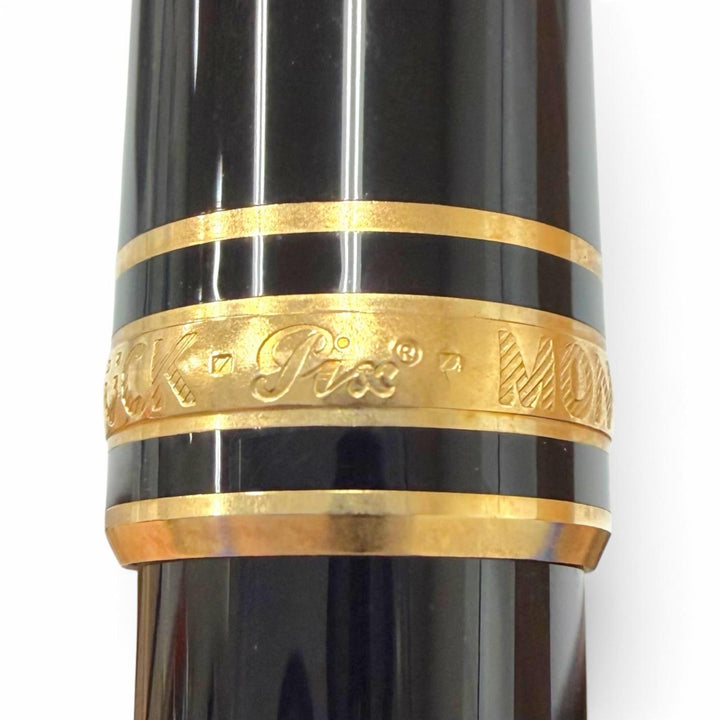 Excellent MONTBLANC fountain pen Meisterstück Classic Pix white star black 14K