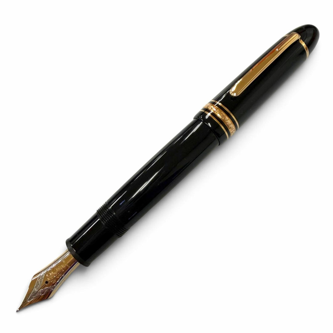 Excellent MONTBLANC fountain pen Meisterstück 149 white star black 18K mens
