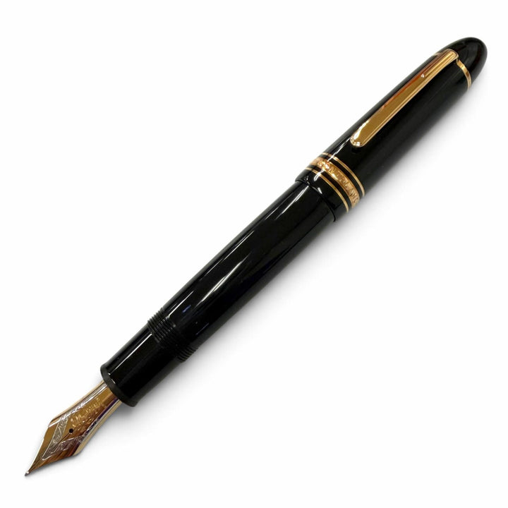 Excellent MONTBLANC fountain pen Meisterstück 149 white star black 18K mens