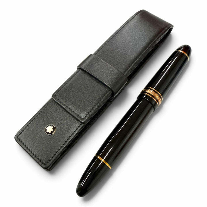 Excellent MONTBLANC fountain pen Meisterstück 149 white star black 18K mens