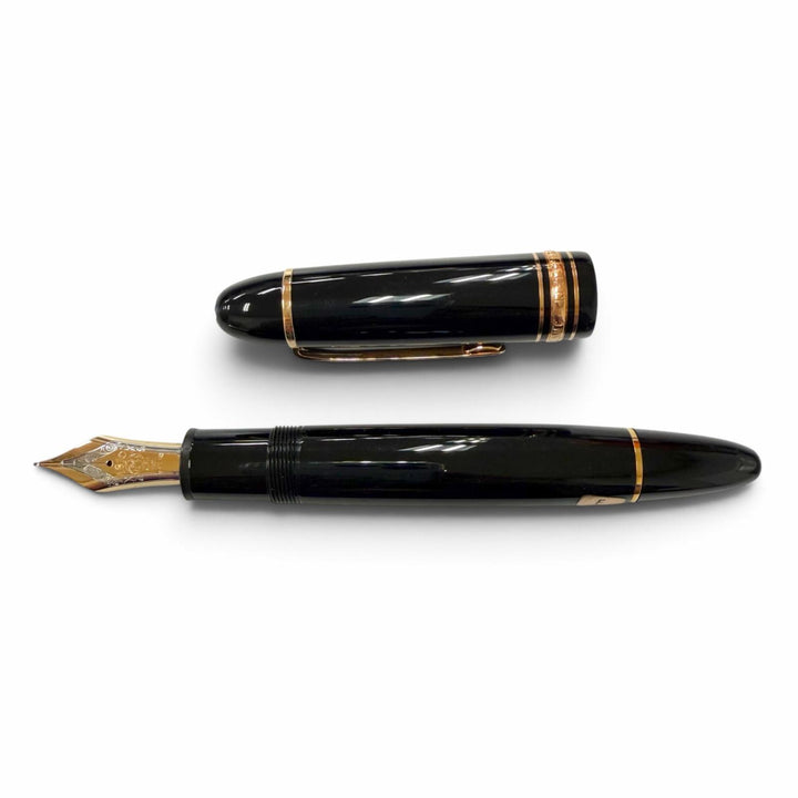 Excellent MONTBLANC fountain pen Meisterstück 149 white star black 18K mens