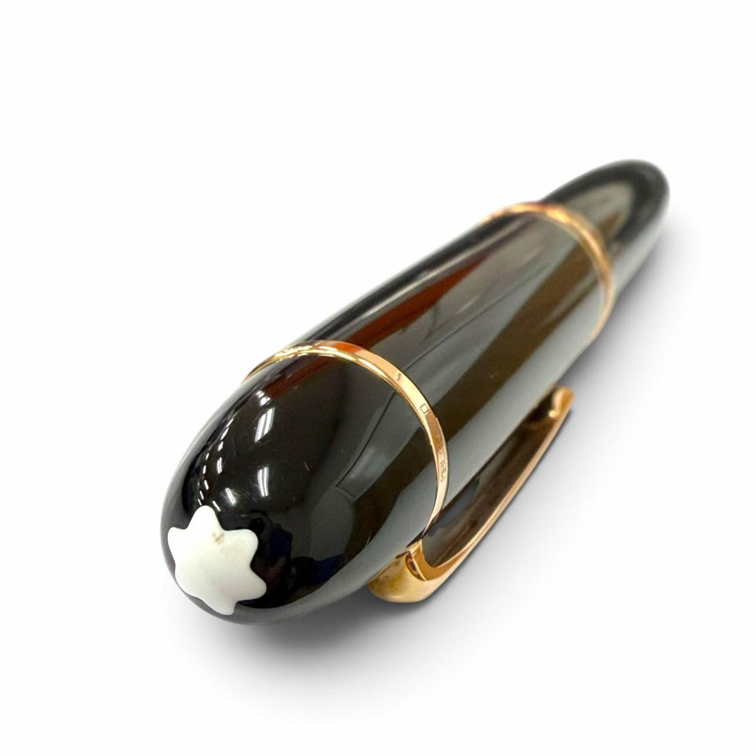 Excellent MONTBLANC fountain pen Meisterstück 149 white star black 18K mens