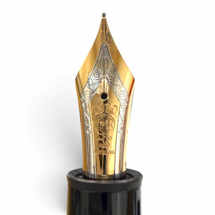 Excellent MONTBLANC fountain pen Meisterstück 149 white star black 18K mens