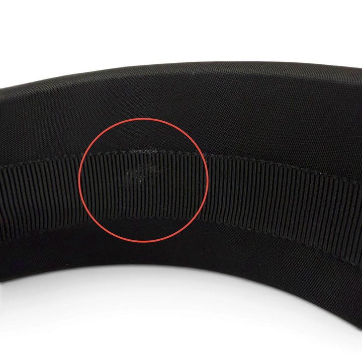 Great PRADA Katyusha Tessuto Triangle Hair Accessory with Logo black 1IH016