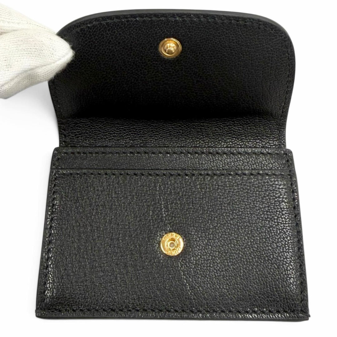 Pristine GUCCI Card Case Current model business card holder with bamboo A0020R