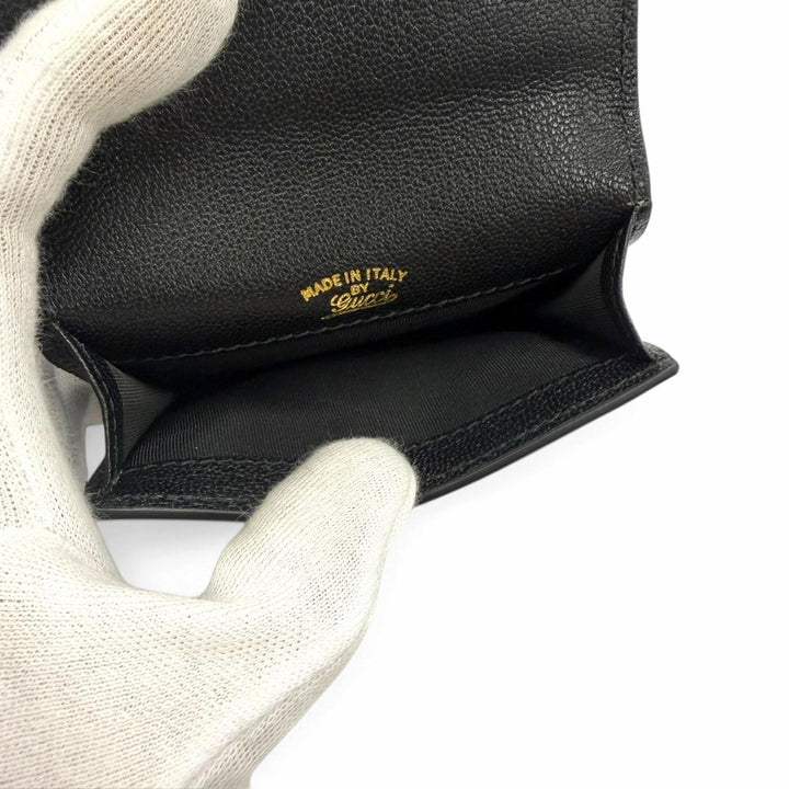 Pristine GUCCI Card Case Current model business card holder with bamboo A0020R