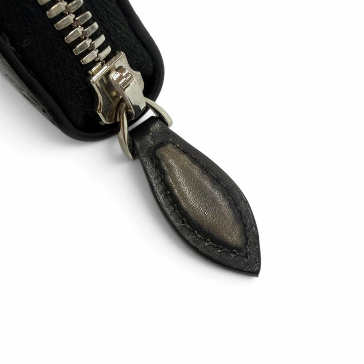 Excellent BERLUTI Purse Itauba Calligraphy Round Zip Long Wallet Black series