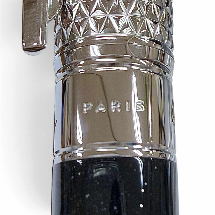Excellent Dupont fountain pen Line D Firehead Silver lacquer mens