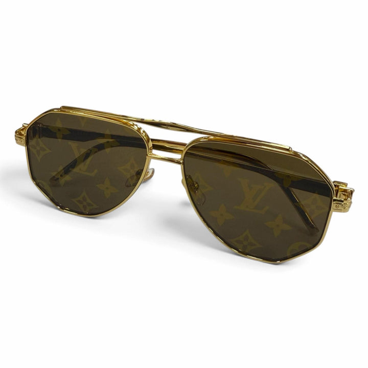 Excellent LOUIS VUITTON sunglasses LV Flash Monogram Double-Bridge Pilot Z1493U