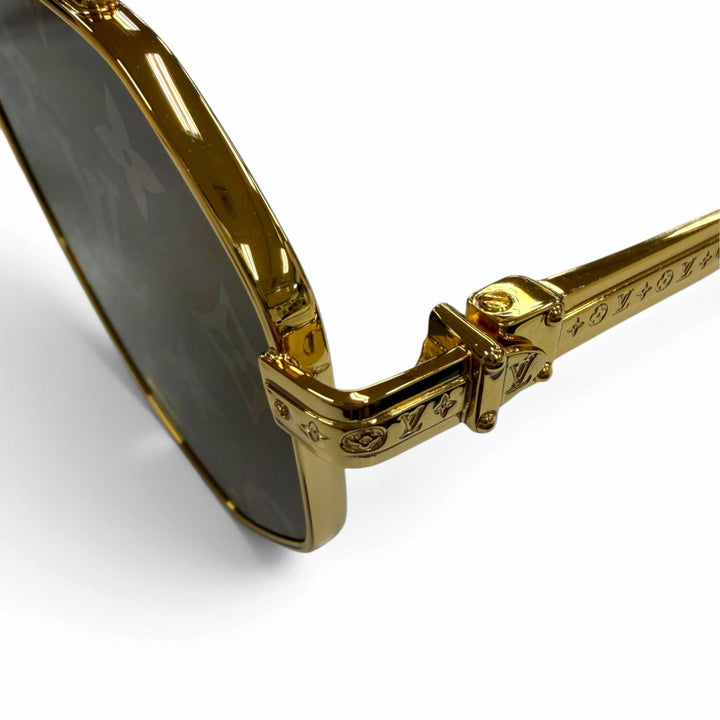 Excellent LOUIS VUITTON sunglasses LV Flash Monogram Double-Bridge Pilot Z1493U