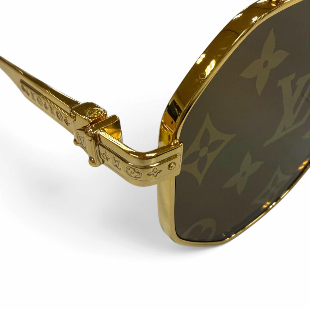 Excellent LOUIS VUITTON sunglasses LV Flash Monogram Double-Bridge Pilot Z1493U