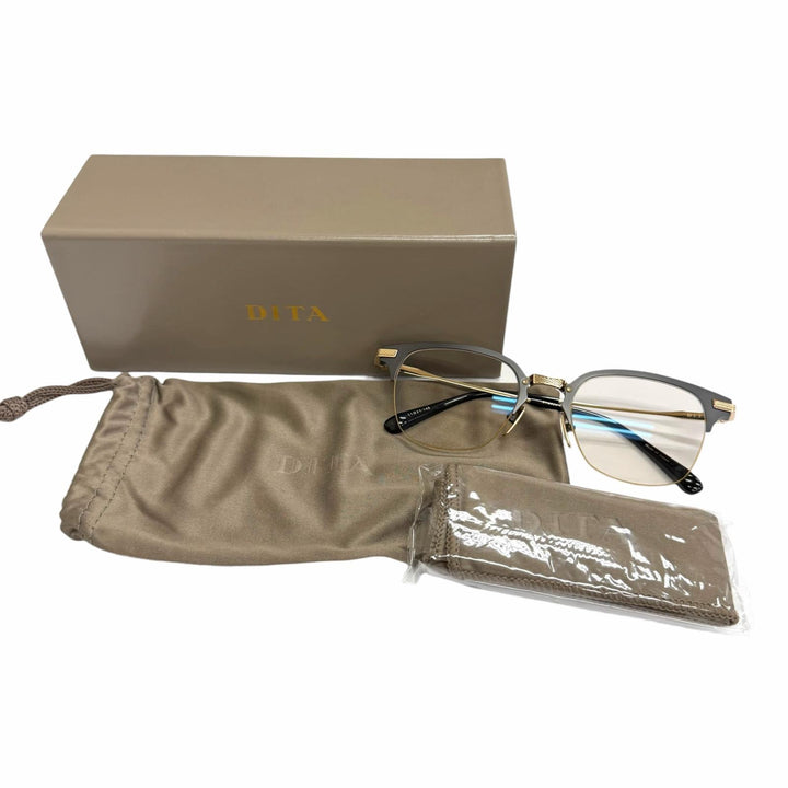 Excellent DITA sunglasses Browline Half-Rim Matt gray mens DTX424-A-01