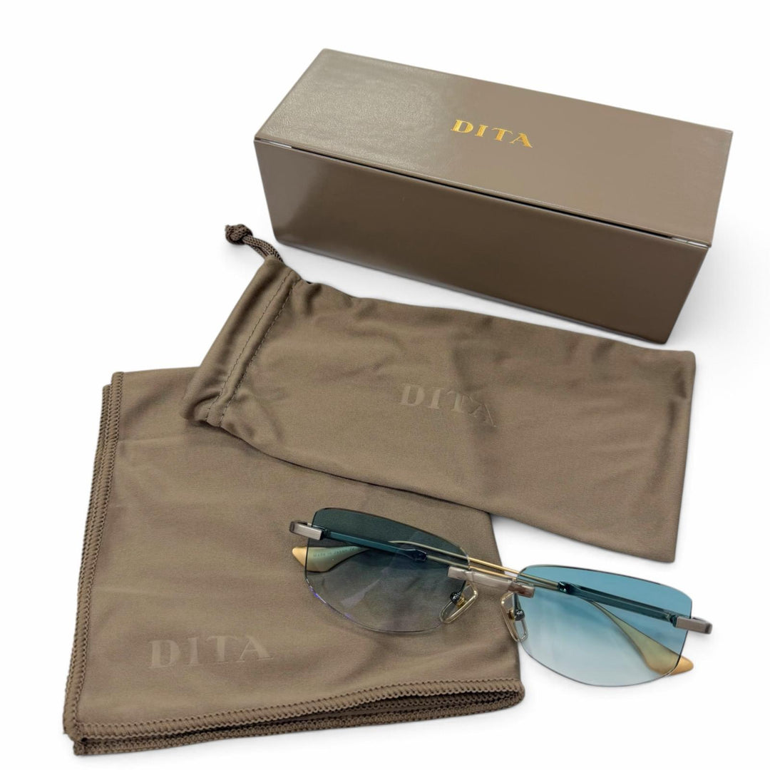 Pristine DITA sunglasses TRYSIM.75 Lens gradient eyewear Cancer metallic DTS182