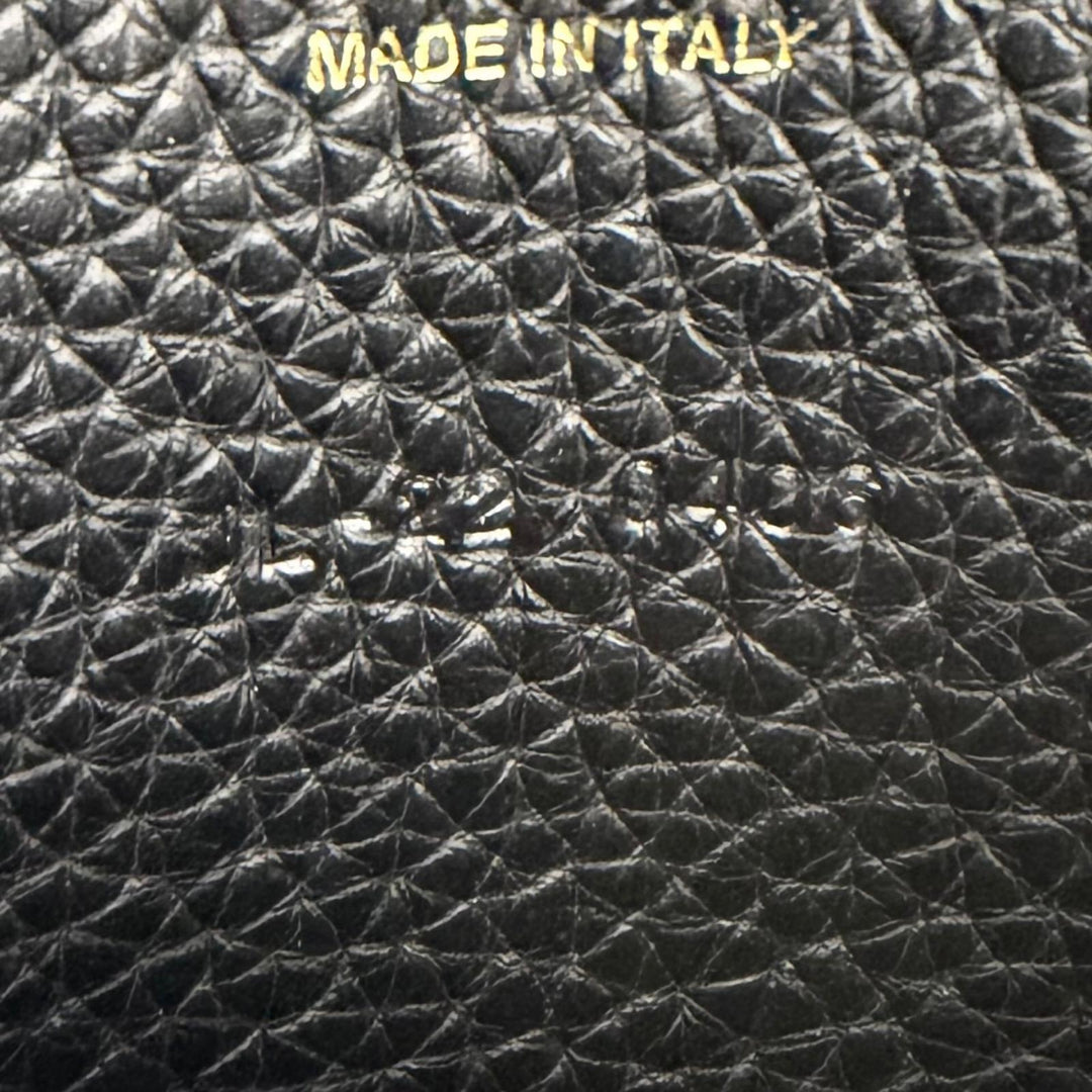 Pristine FERRAGAMO Gancini Zip Around Leather Coin Case Compact Wallet 220406