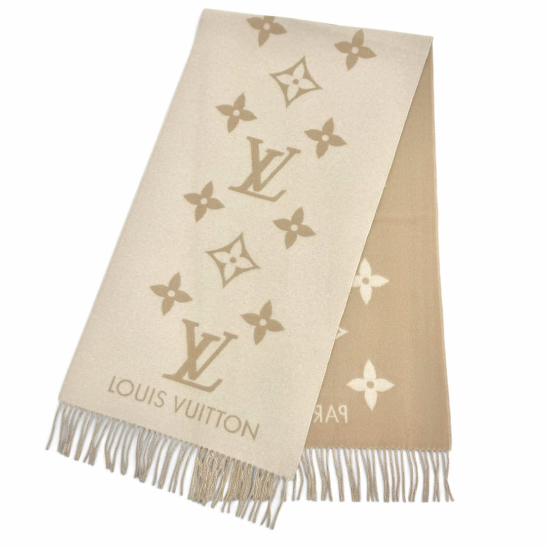 Excellent LOUIS VUITTON muffler reykjavik Monogram Giant Pattern M78123