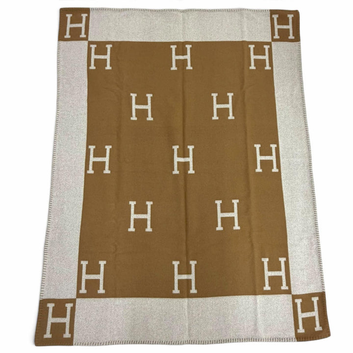 Great HERMES blanket Plaid Avalon Current product wool Women
