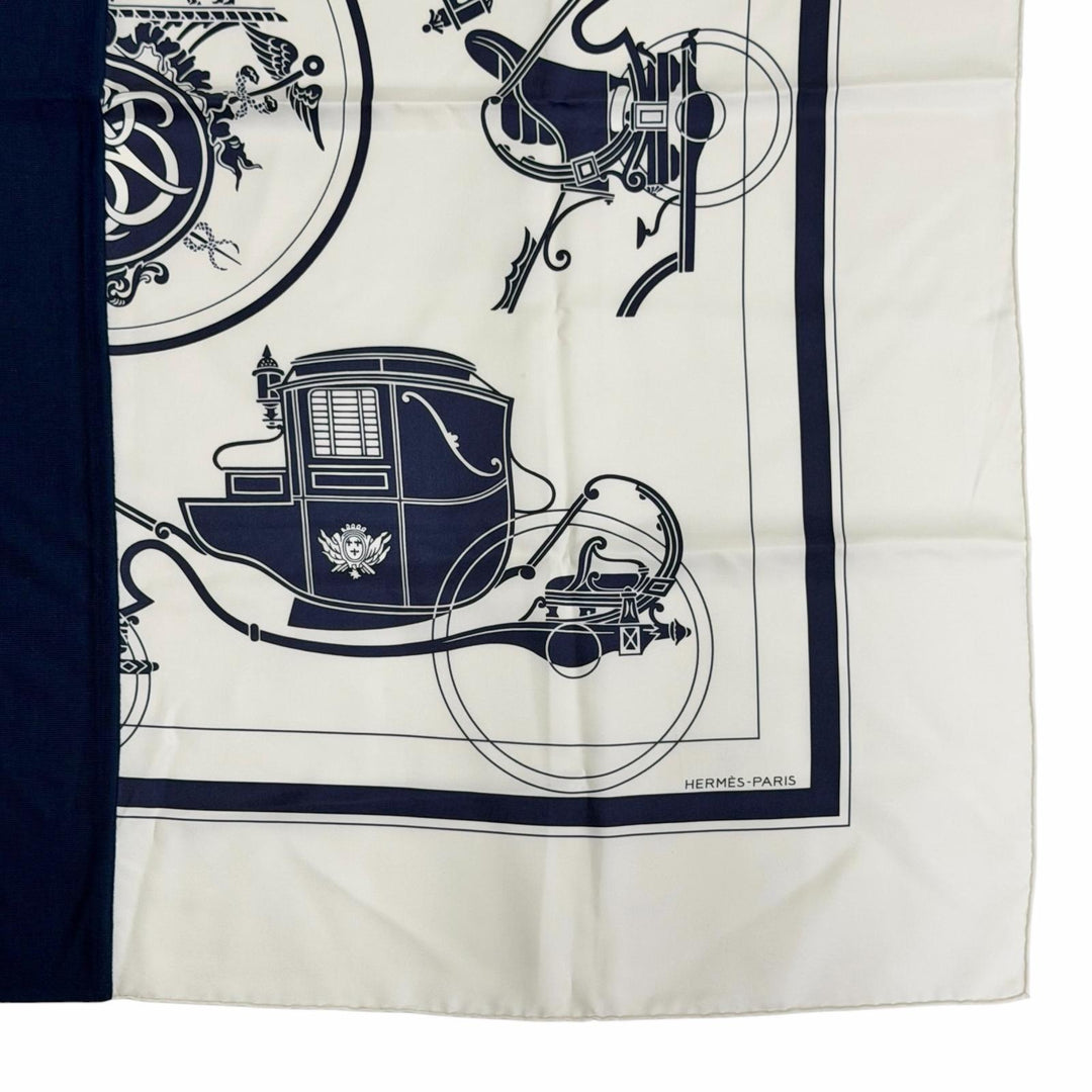 Pristine HERMES scarf Carre H Hybrid 90 Ex-Libris Current product silk H394829T