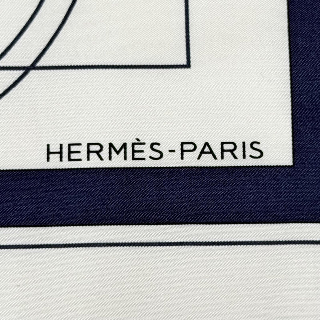 Pristine HERMES scarf Carre H Hybrid 90 Ex-Libris Current product silk H394829T