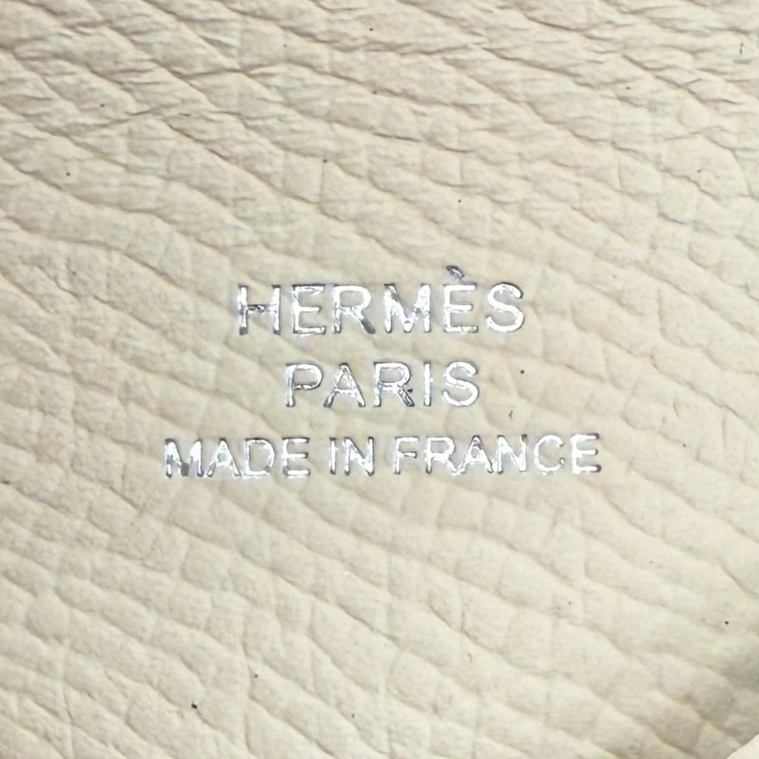 Excellent HERMES Card Case Calvi Coin case business card holder Epsom Leather