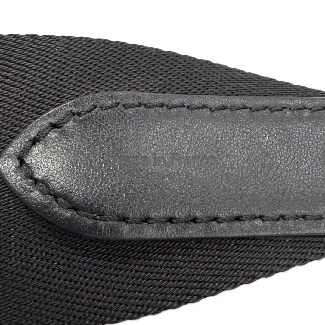 Great LOUIS VUITTON Shoulder strap logo jacquard leather black Women JO2496