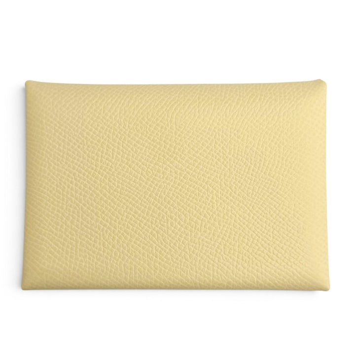 Pristine HERMES Coin case Calvi duo Card Case compact wallet Epsom Leather Women