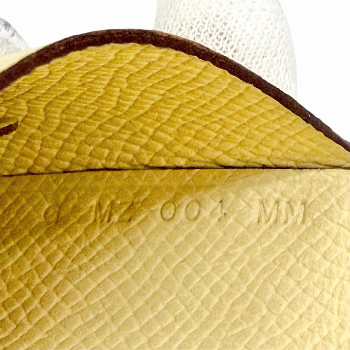 Pristine HERMES Coin case Calvi duo Card Case compact wallet Epsom Leather Women