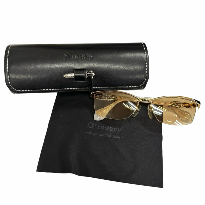 Great A'rossby sunglasses Half rim gold 925 mens 209252201