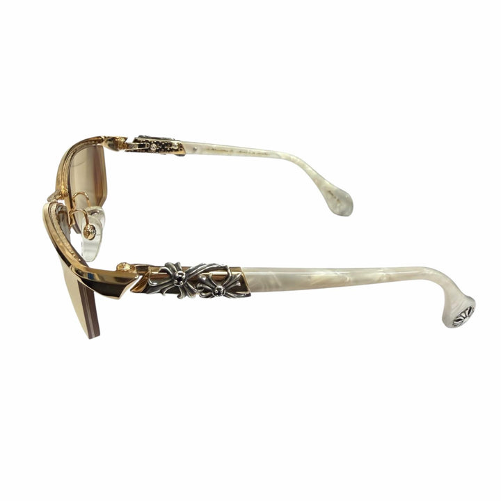 Great A'rossby sunglasses Half rim gold 925 mens 209252201
