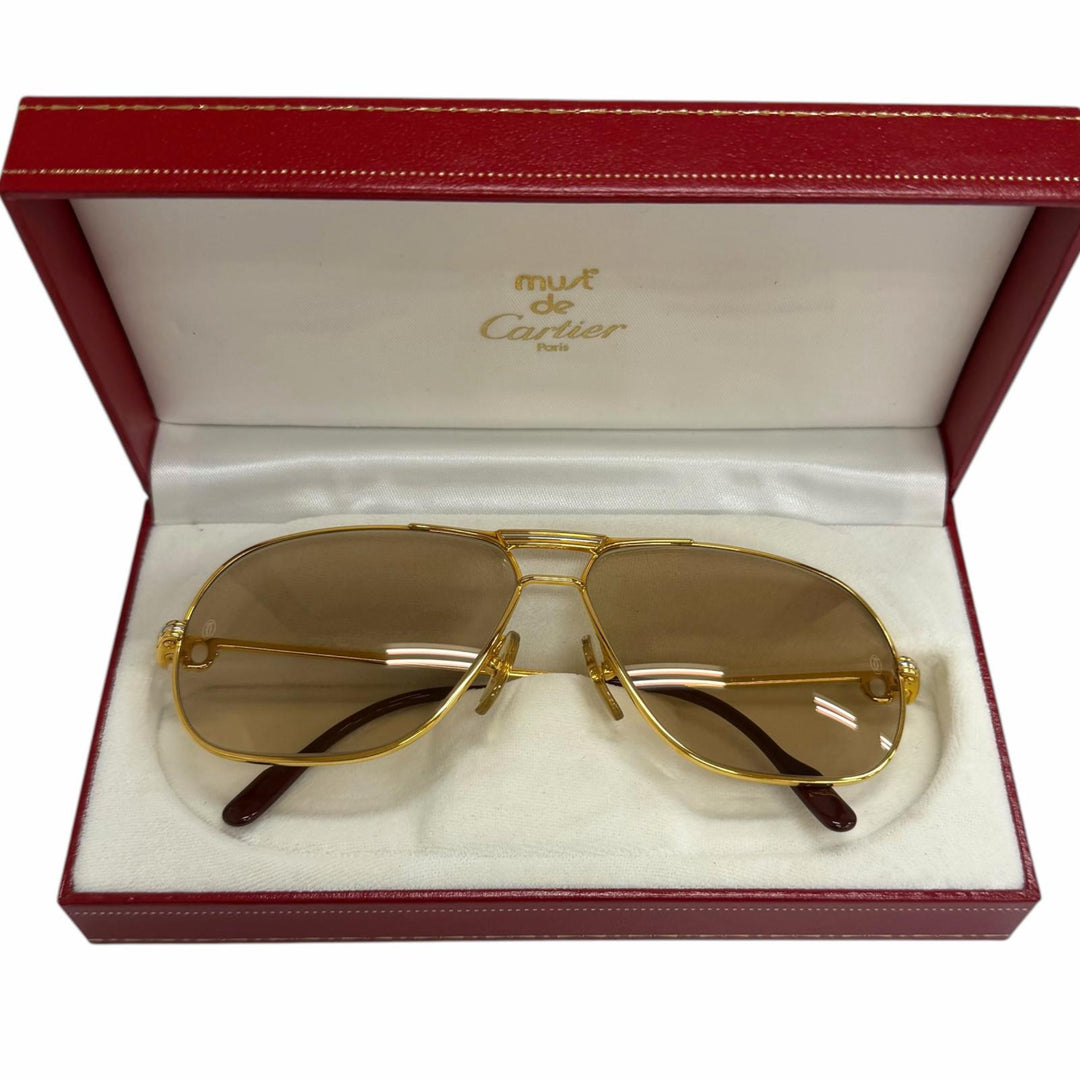 Excellent Cartier sunglasses Trinity Two Bridges gold