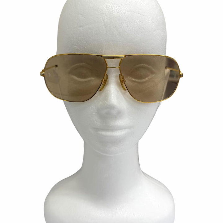 Excellent Cartier sunglasses Trinity Two Bridges gold