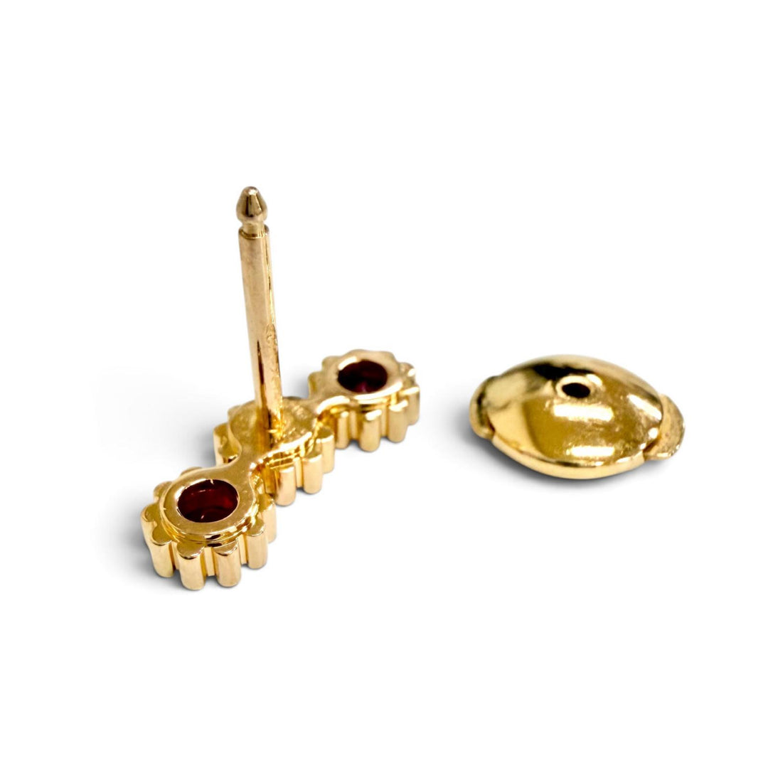 Excellent Christian Dior Pierce Mimi Rose Single Stud Earrings 750 YG