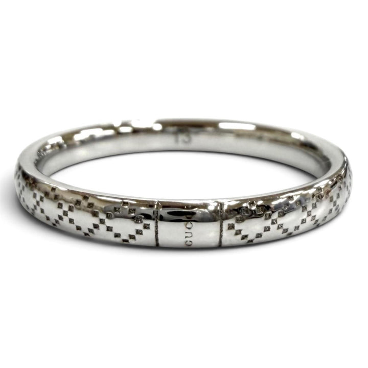 Excellent GUCCI Ring ring Diamantissima White gold 750 Women