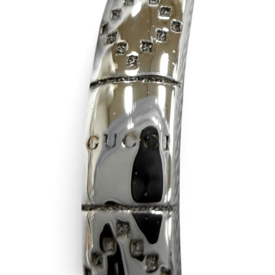 Excellent GUCCI Ring ring Diamantissima White gold 750 Women