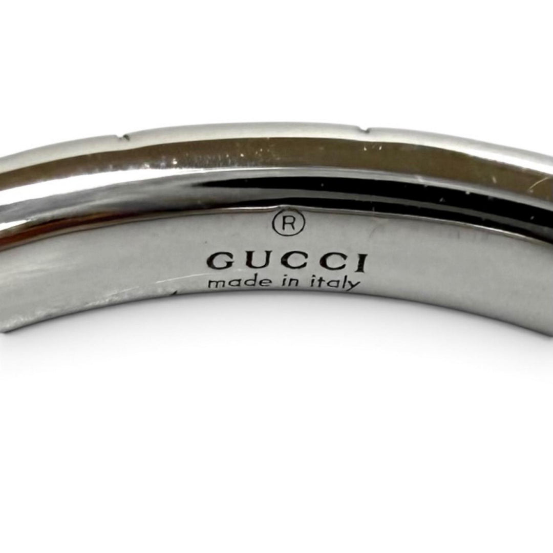 Excellent GUCCI Ring ring Diamantissima White gold 750 Women