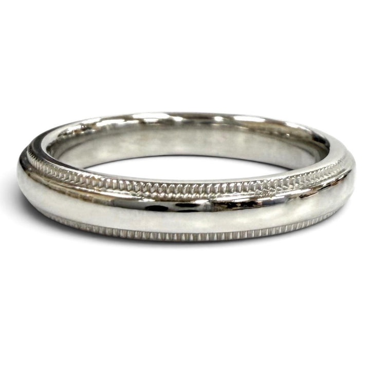 Excellent TIFFANY&Co. Ring ring Milgrain Band Ring Silver PT950 Women