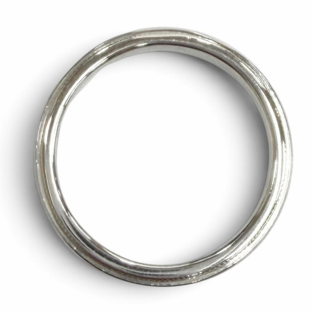 Excellent TIFFANY&Co. Ring ring Milgrain Band Ring Silver PT950 Women
