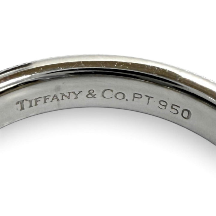 Excellent TIFFANY&Co. Ring ring Milgrain Band Ring Silver PT950 Women