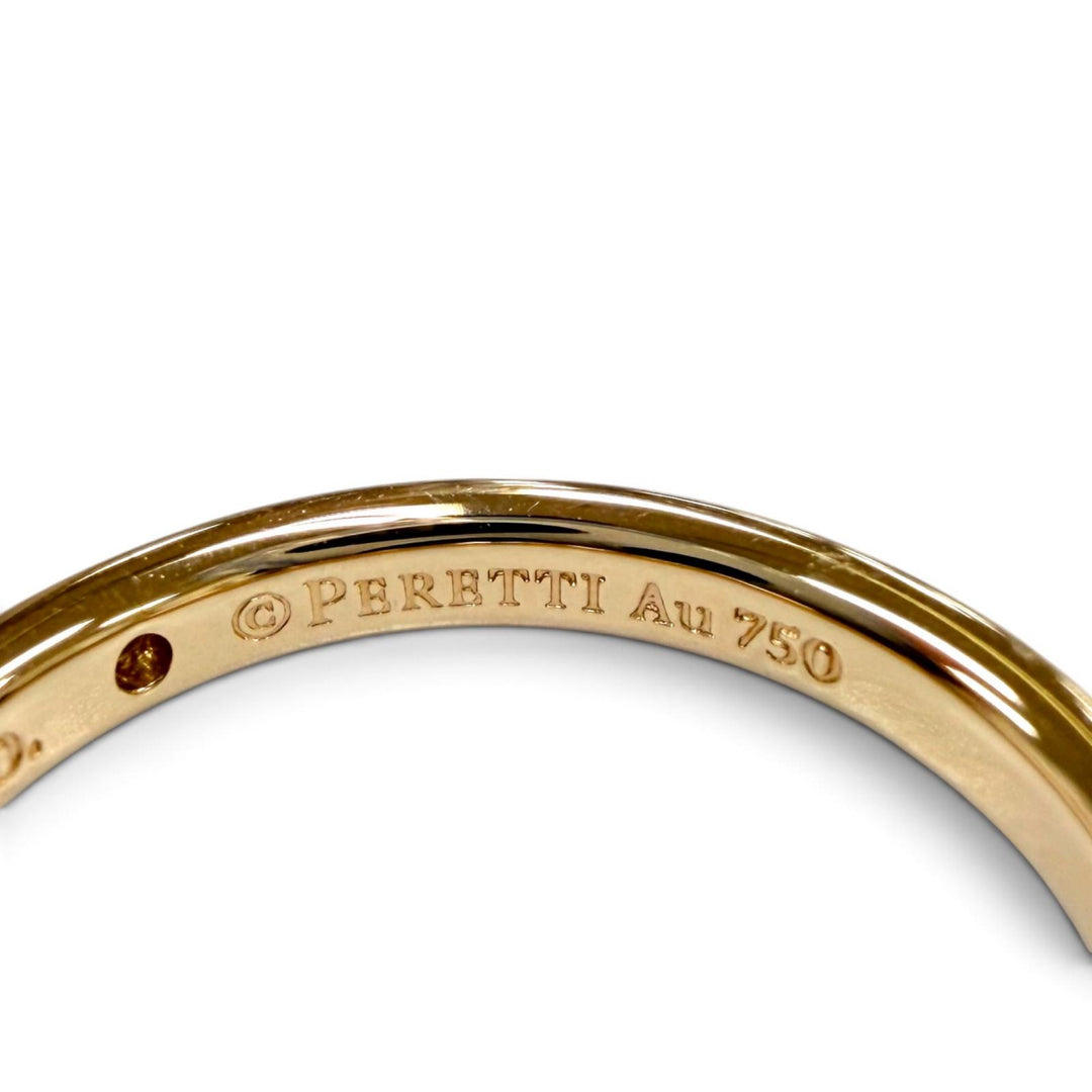 Excellent TIFFANY&Co. ring Stackable Band Ring with 1 Diamond Pink gold AU750