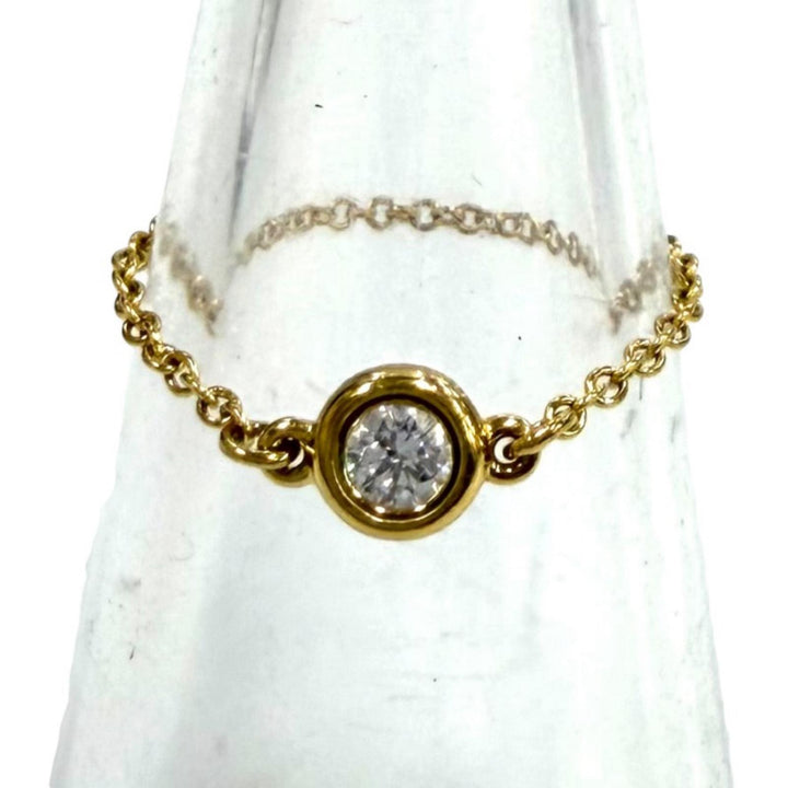 Great TIFFANY&Co. Ring ring Diamond by the Yard Ring Diamond frame: 4mm 750(YG)
