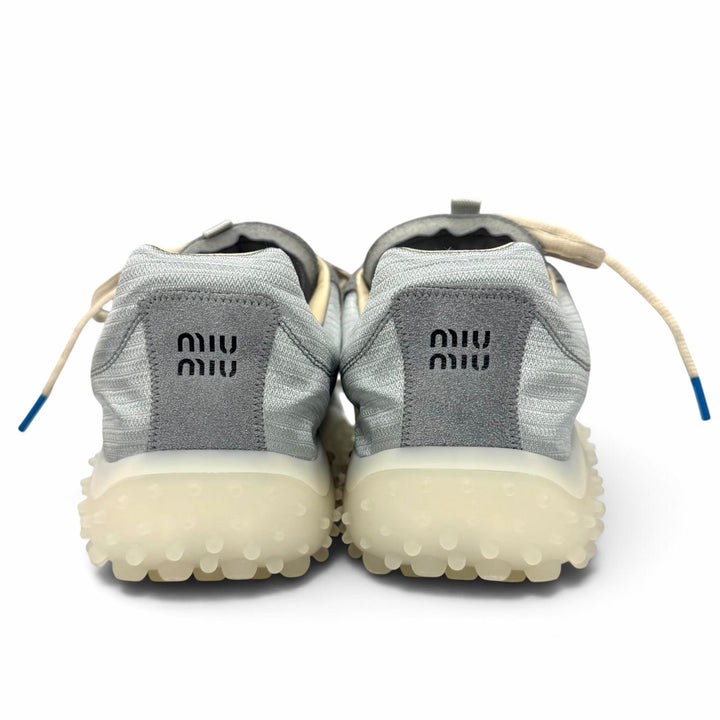 Excellent MIUMIU sneakers Bubble Technical Fabric Suede Sneakers 36.5 5E806E