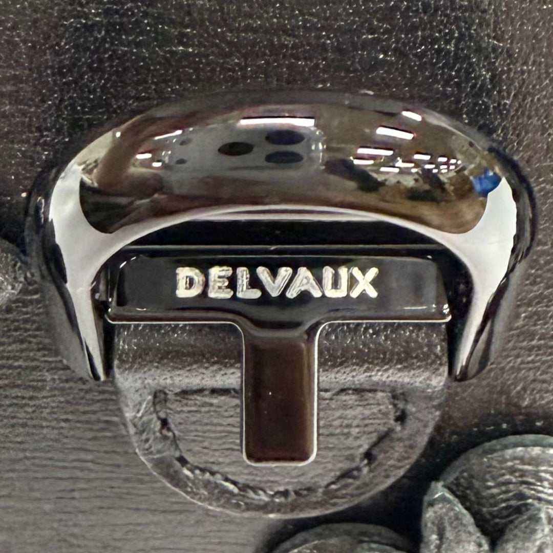 Excellent DELVAUX Bag charm Brillant Charm Flower Rhinestone Leather AE0362ARQ