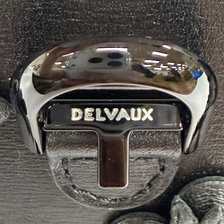 Excellent DELVAUX Bag charm Brillant Charm Flower Rhinestone Leather AE0362ARQ