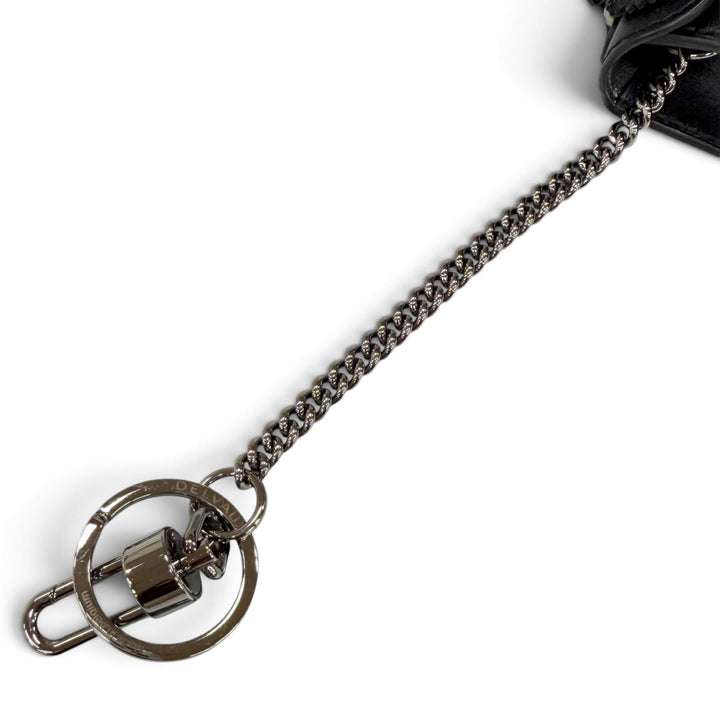 Excellent DELVAUX Bag charm Brillant Charm Flower Rhinestone Leather AE0362ARQ