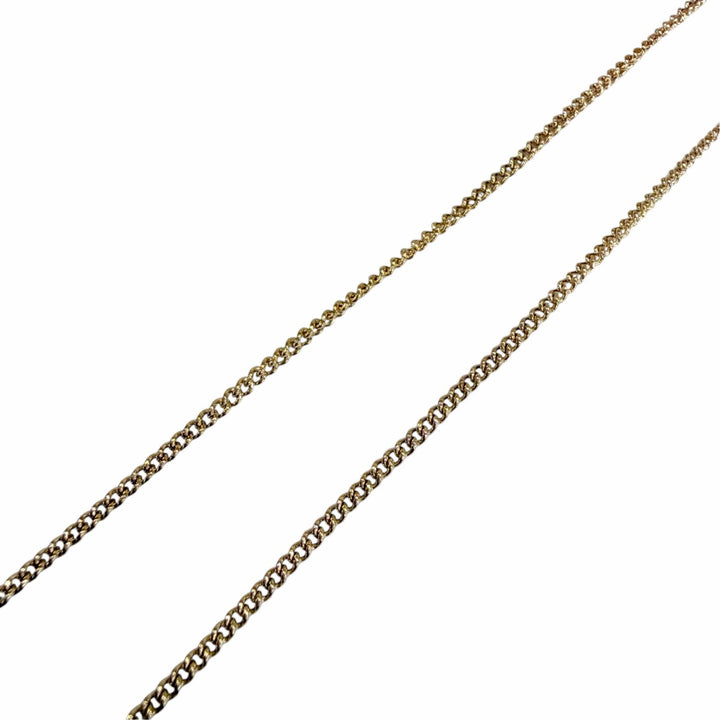 Excellent CHANEL Necklace COCO Mark Ribbon 2-Way Accessory gold Women B25K