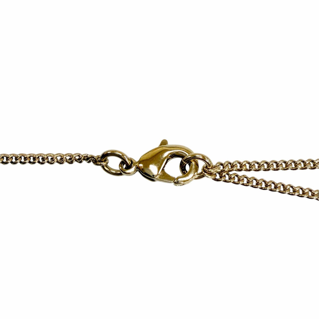 Excellent CHANEL Necklace COCO Mark Ribbon 2-Way Accessory gold Women B25K