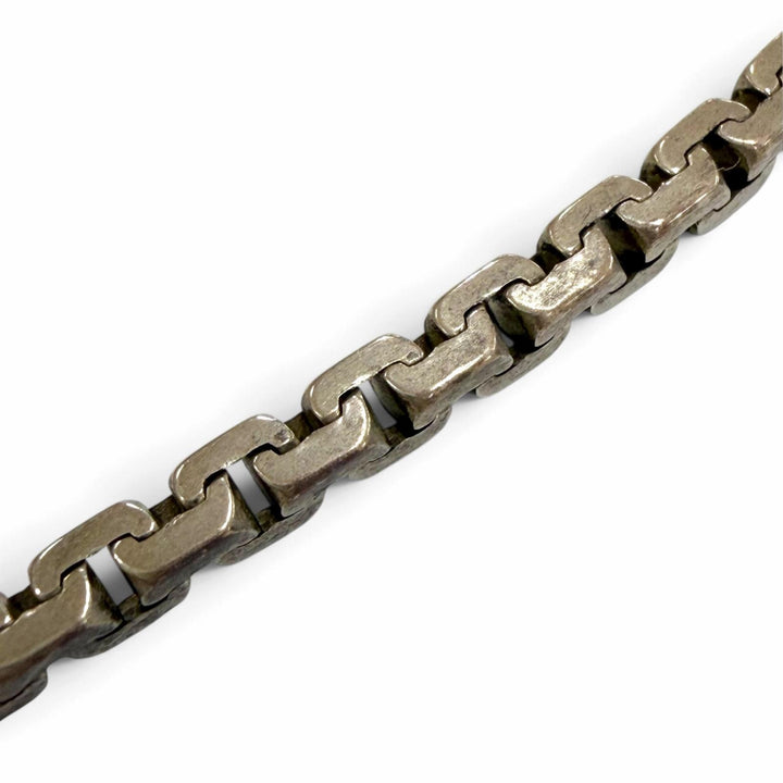 Great GUCCI Necklace Stripe detail Silver AG925 mens 853880