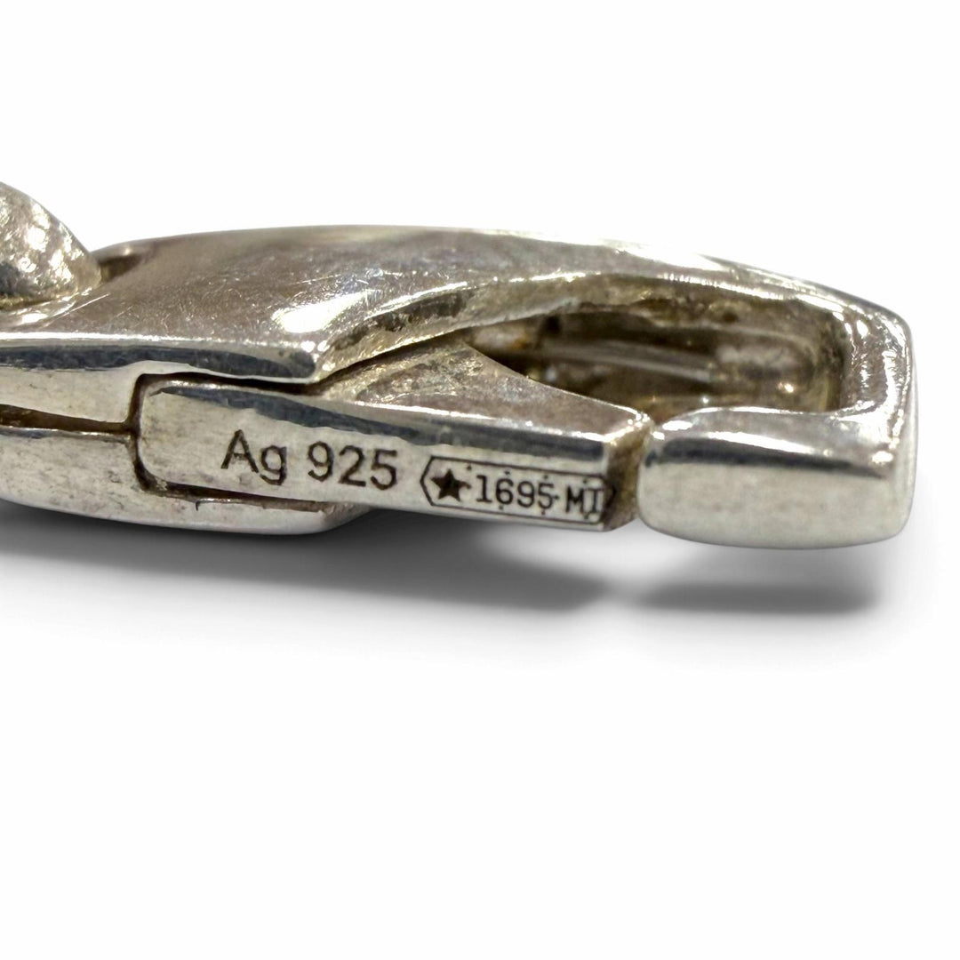 Great GUCCI Necklace Stripe detail Silver AG925 mens 853880